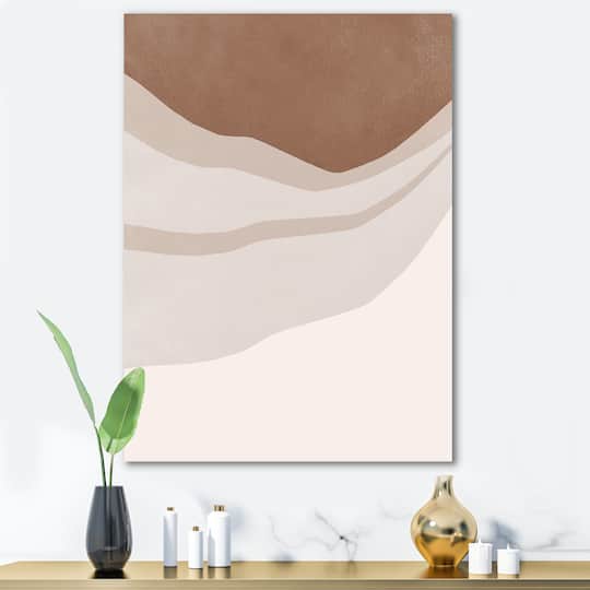 Designart - Terracotta and Ivory Shapes with Scuff Effect